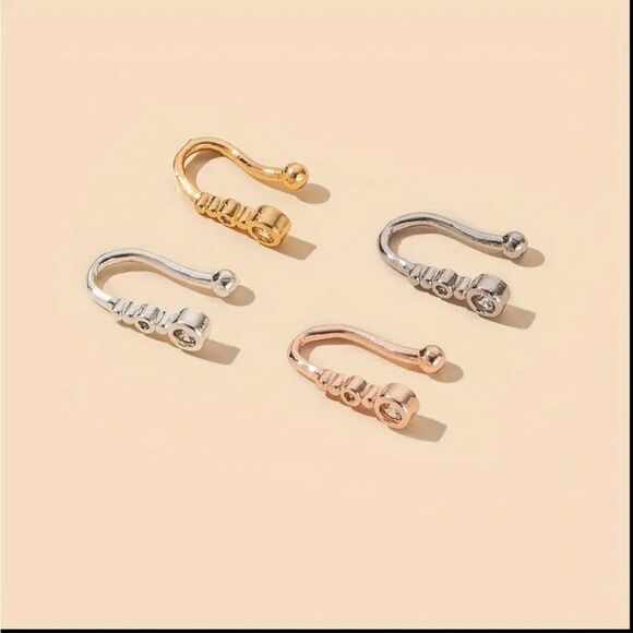 Non-Piercing U-Shaped Nose Rings - Picture 4 of 4